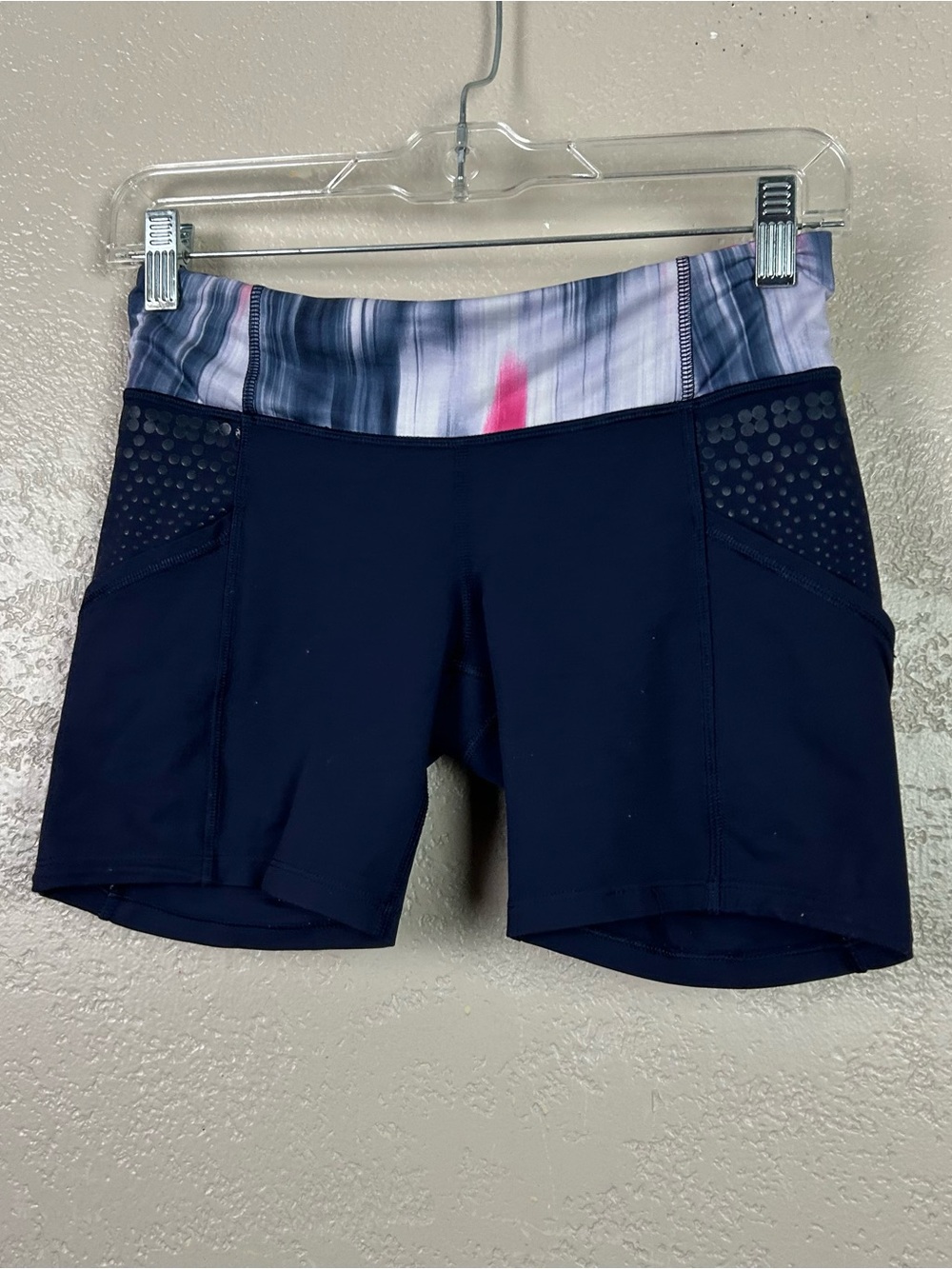 lululemon athletica Navy Shorts with Multicolor Waistband